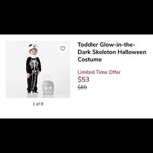 Glow in the dark skeleton costume